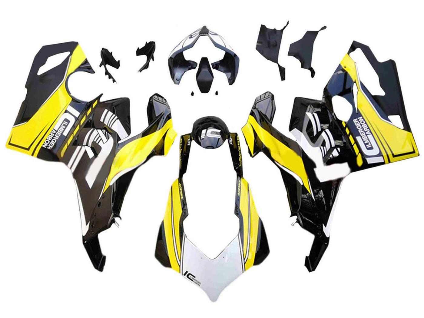 2018-2019 Yellow Black Ducati Panigale V4 V4S Fairing Kit