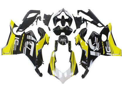 2020-2021 Ducati Panigale-V4 Black White Yellow V4S Fairing Kit