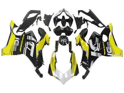 2020-2021 Ducati Panigale-V4 Black White Yellow V4S Fairing Kit