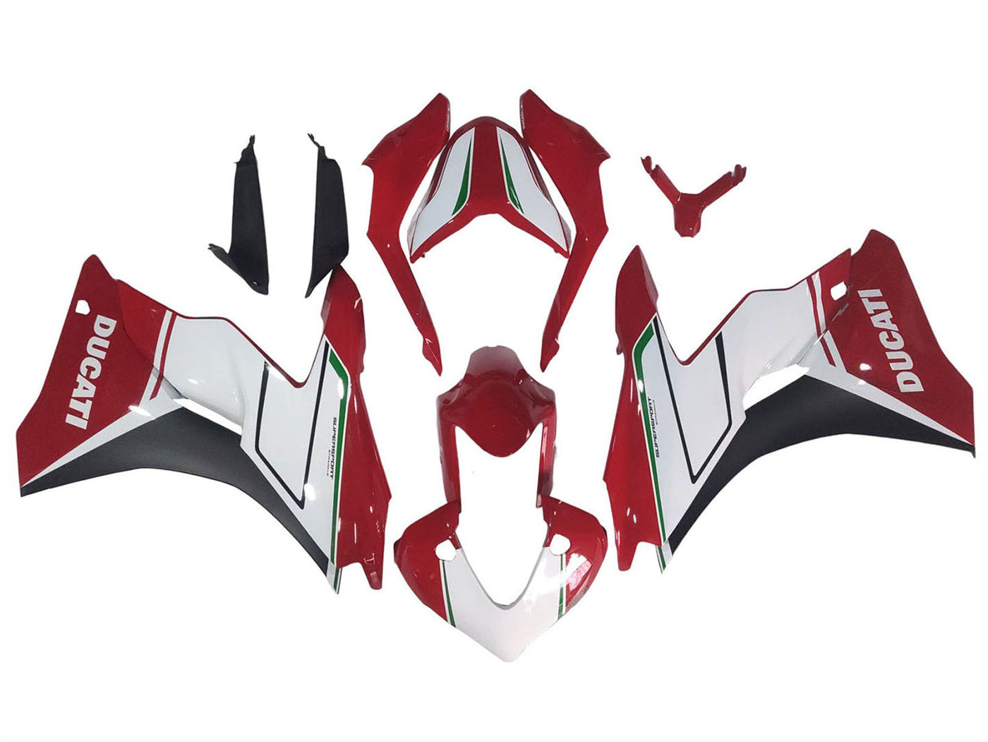 2017-2022 White Red Ducati Supersport 939 939S Fairing Kit