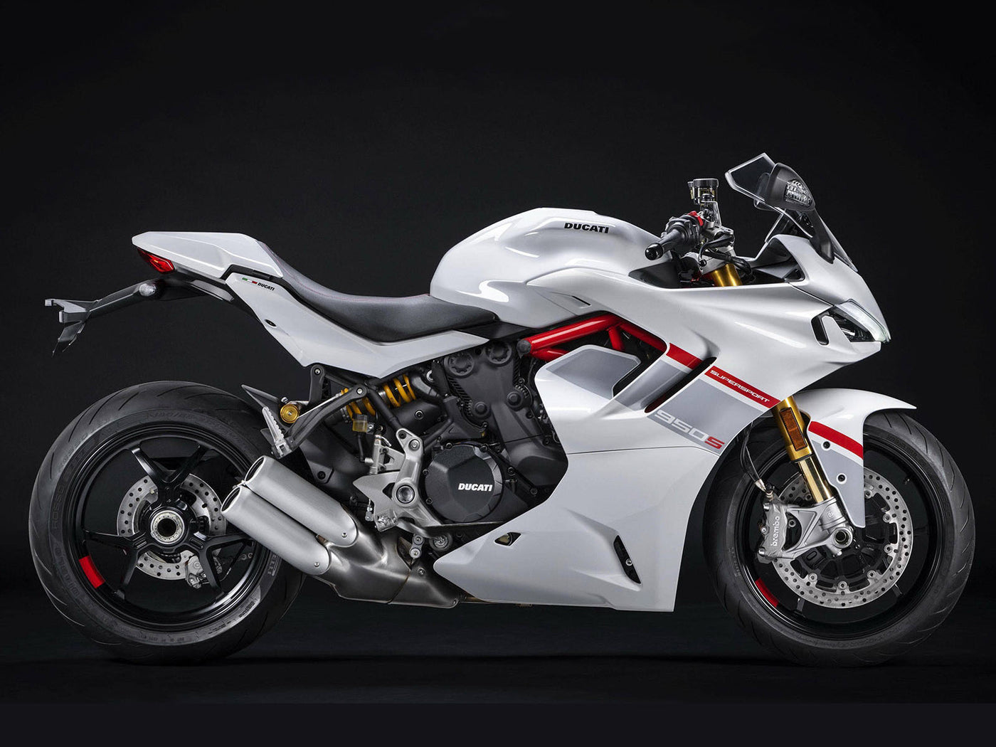 2021-2024 White Silver Red Ducati Supersport 950 950S Fairing Kit