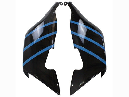 2005-2010 BMW K1200S Black with Blue Lines Fairing Kit