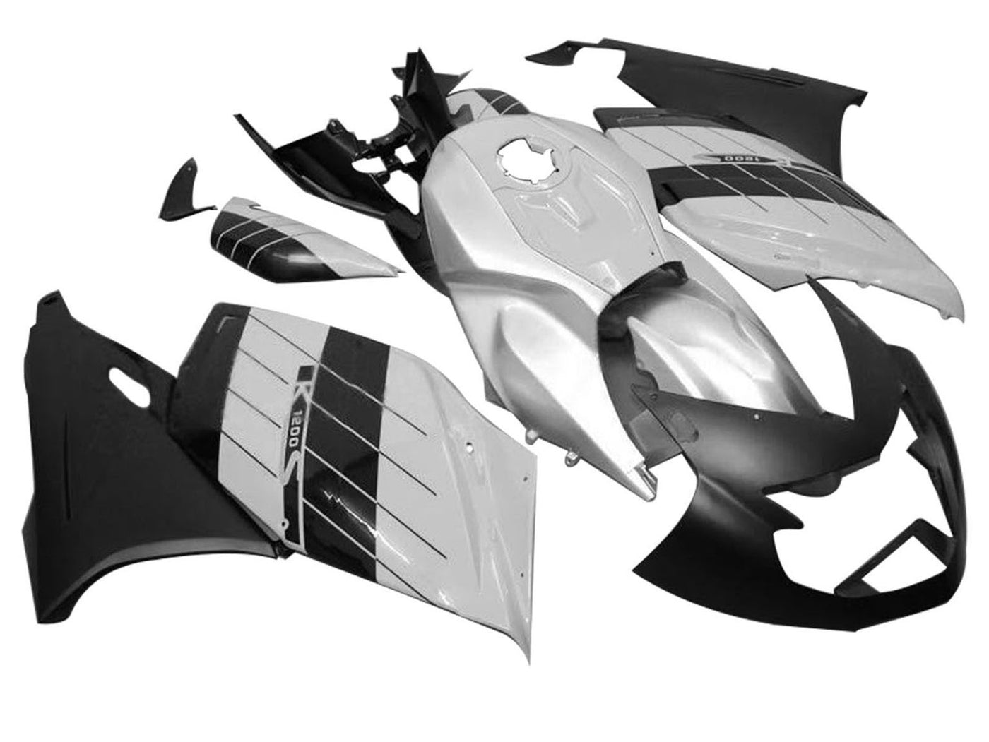 2005-2010 White Black BMW K1200S Fairing Kit