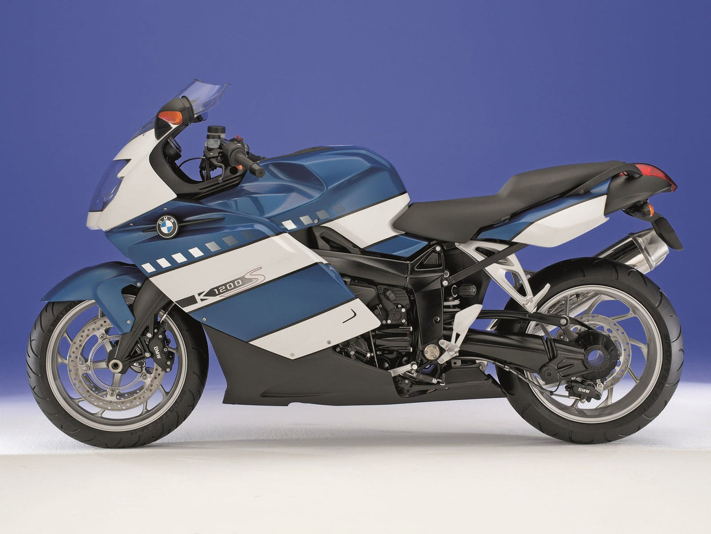 2005-2010 Dark Blue White BMW K1200S Fairing Kit