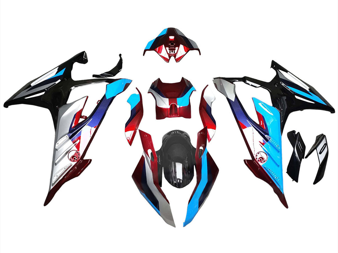 2023-2024 Black Silver Red Blue BMW S1000RR Fairing Kit