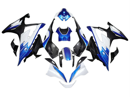 2023-2024 Black White Blue Carbon Fiber BMW S1000RR Fairing Kit