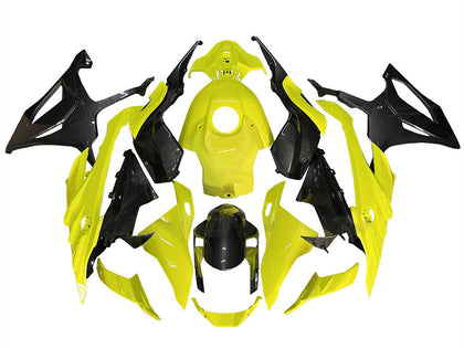 2023-2024 BMW S1000RR Yellow Black Carbon Fiber Fairing Kit