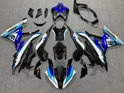 2023-2024 BMW S1000RR Glossy Black Blue White Motul Fairing Kit