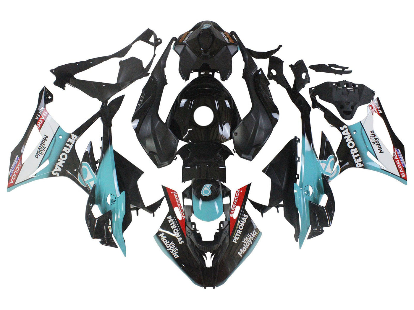 2023-2024 Black Light Blue Petronas BMW S1000RR Fairing Kit