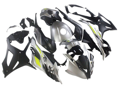 2023-2024 BMW S1000RR Black Silver Lime Green Fairing Kit
