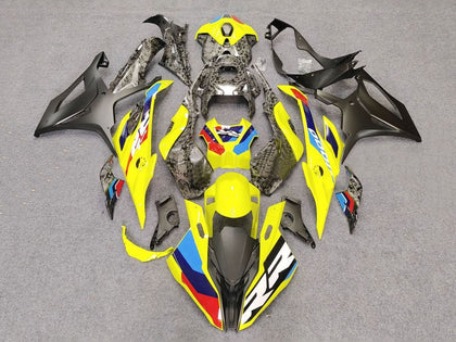 2023-2024 BMW S1000RR Black Yellow Carbon Fiber Fairing Kit