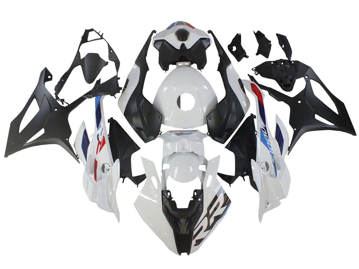 2023-2024 White Red Blue BMW S1000RR Fairing Kit