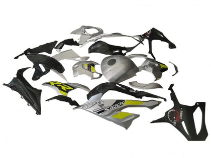 2023-2024 BMW S1000RR Silver Yellow Carbon Fiber Fairing Kit
