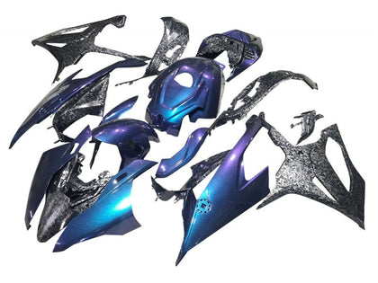 2019-2022 BMW S1000RR Gradient Blue Purple Forged Carbon Fiber Fairing Kit