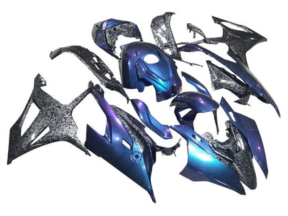 2019-2022 BMW S1000RR Gradient Blue Purple Forged Carbon Fiber Fairing Kit