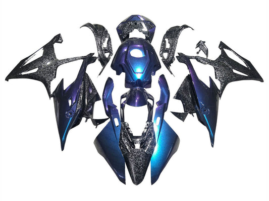 2019-2022 Gradient Blue Purple Forged Carbon Fiber BMW S1000RR Fairing Kit