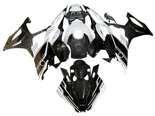 2019-2022 Glossy Black White BMW S1000RR Fairing Kit