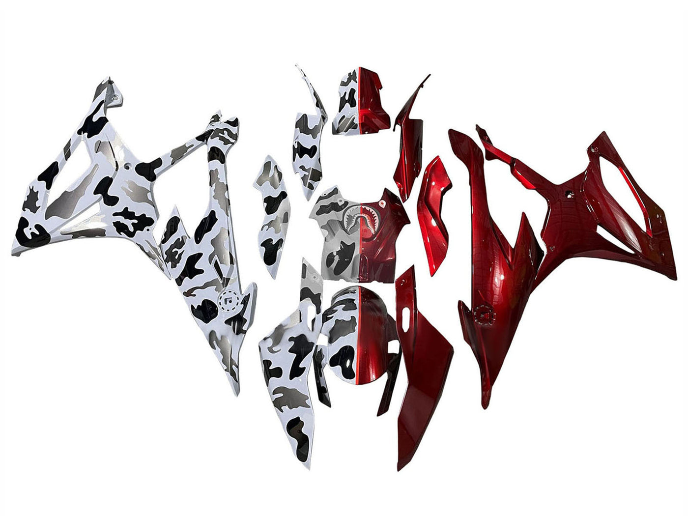 2019-2022 Glossy Red Black White Grey BMW S1000RR Fairing Kit