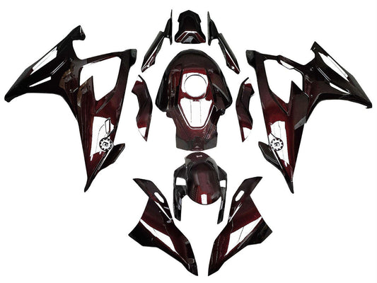 2019-2022 Dark Red Carbon Fiber BMW S1000RR Fairing Kit