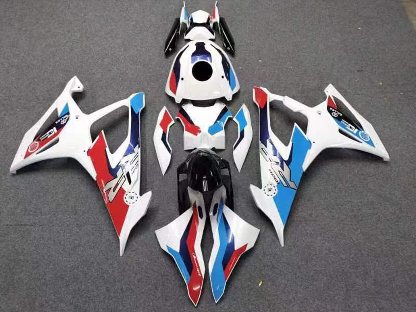 2019-2022 White Red Blue BMW S1000RR Fairing Kit