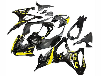 2019-2022 BMW S1000RR Glossy Black Yellow Fairing Kit