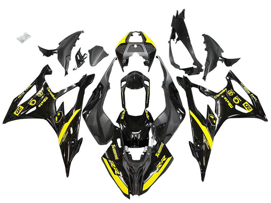 2019-2022 Glossy Black Yellow BMW S1000RR Fairing Kit