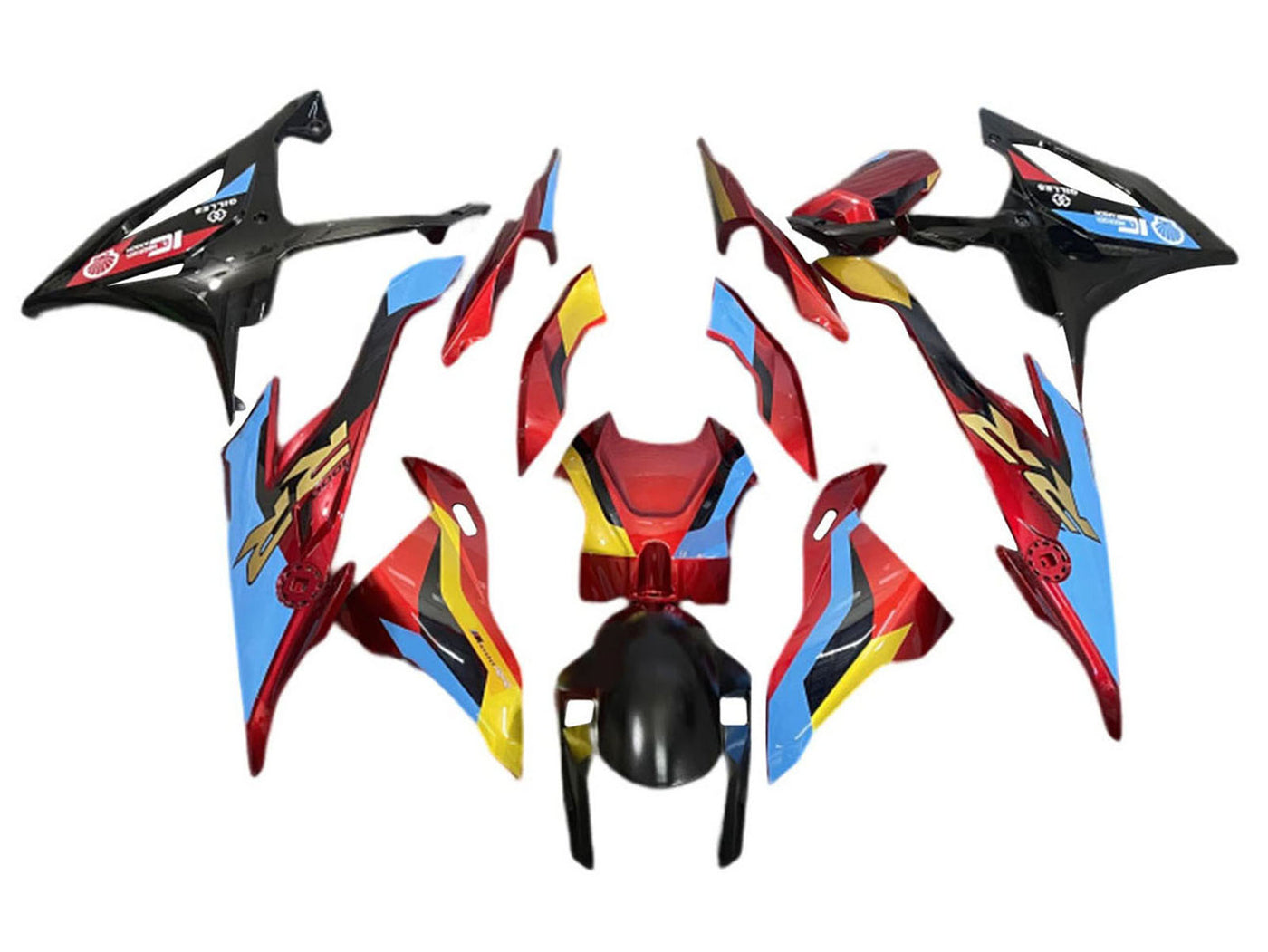 2019-2022 Light Blue Red Gold BMW S1000RR Fairing Kit