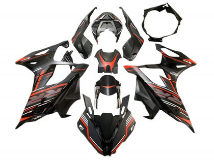 2019-2022 BMW S1000RR Matte Black Red Fairing Kit