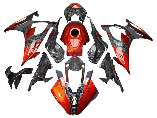 2019-2022 Dark Orange Forged Carbon Fiber BMW S1000RR M1000RR Fairing Kit