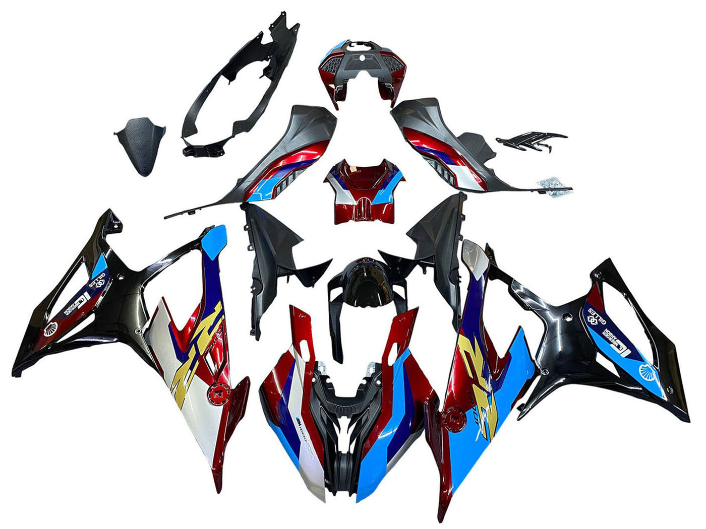 2019-2022 White Blue Red Black BMW S1000RR M1000RR Fairing Kit