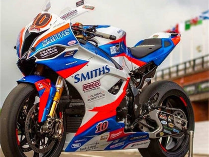 2019-2022 BMW S1000RR / M1000RR White Blue Red Smiths Fairing Kit