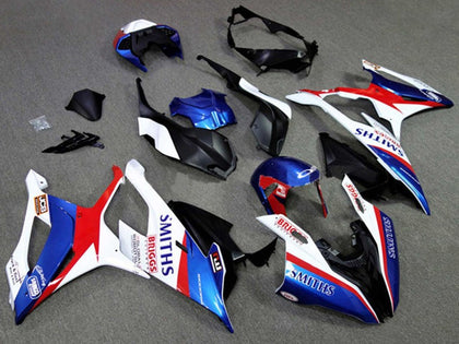 2019-2022 BMW S1000RR / M1000RR White Blue Red Smiths Fairing Kit