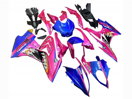 2017-2018 BMW S1000RR Blue Deep Pink Shark Fairing Kit