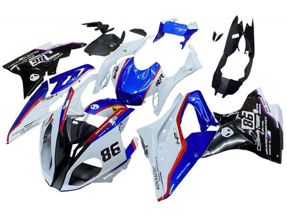2017-2018 BMW S1000RR White Blue Red 86 Fairing Kit