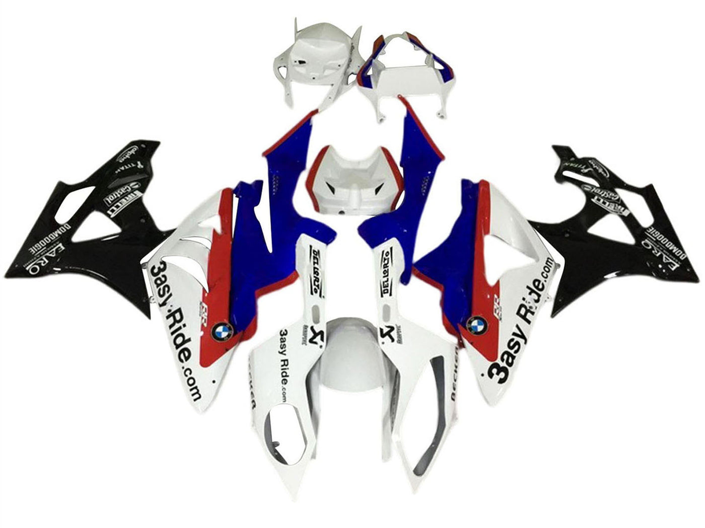 2017-2018 White Red Blue BMW S1000RR Fairing Kit