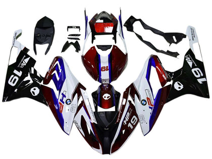 2017-2018 BMW S1000RR Blue Dark Red 19 Fairing Kit