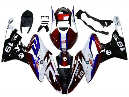 2017-2018 BMW S1000RR Blue Dark Red 19 Fairing Kit