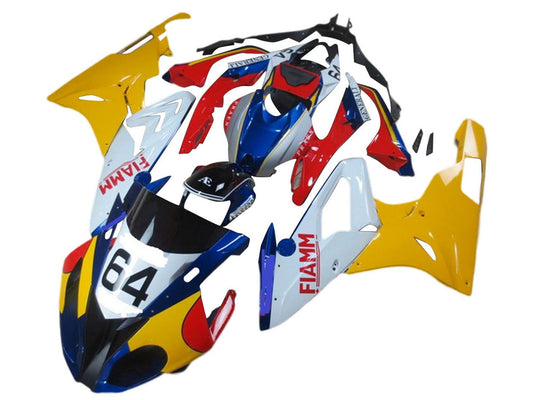 2017-2018 Blue Yellow White Fiamm BMW S1000RR Fairing Kit