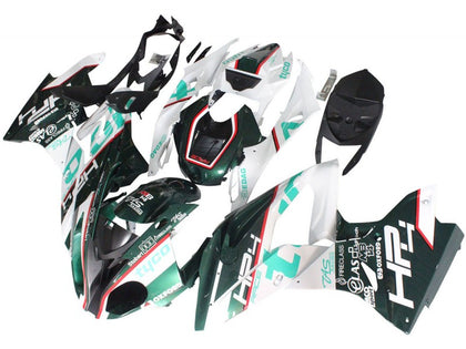 2017-2018 BMW S1000RR Dark Green White Fairing Kit