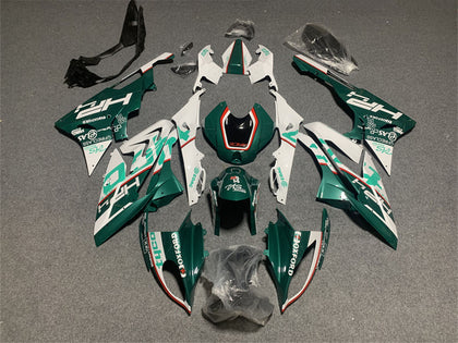 2017-2018 BMW S1000RR Dark Green White Fairing Kit