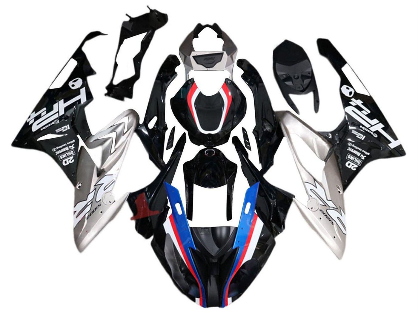 2015-2016 Black Silver Blue BMW S1000RR Fairing Kit