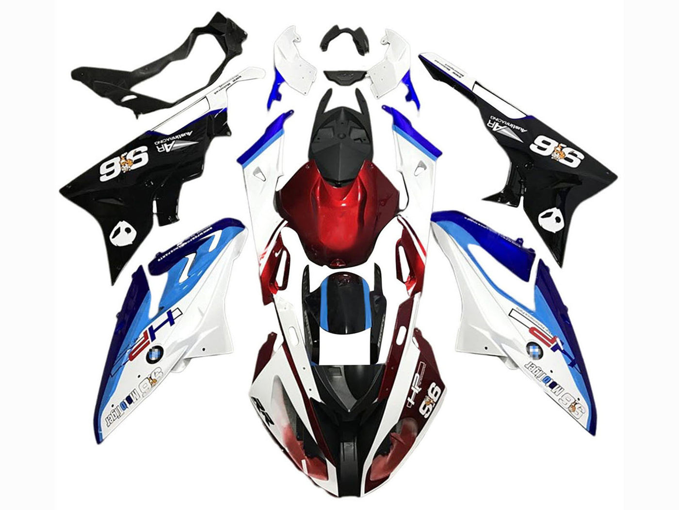 2015-2016 Blue Black Dark Red BMW S1000RR Fairing Kit