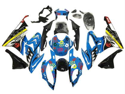 2015-2016 BMW S1000RR Blue Black Yellow Shark Fairing Kit