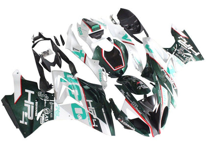 2015-2016 BMW S1000RR Dark Green White Fairing Kit