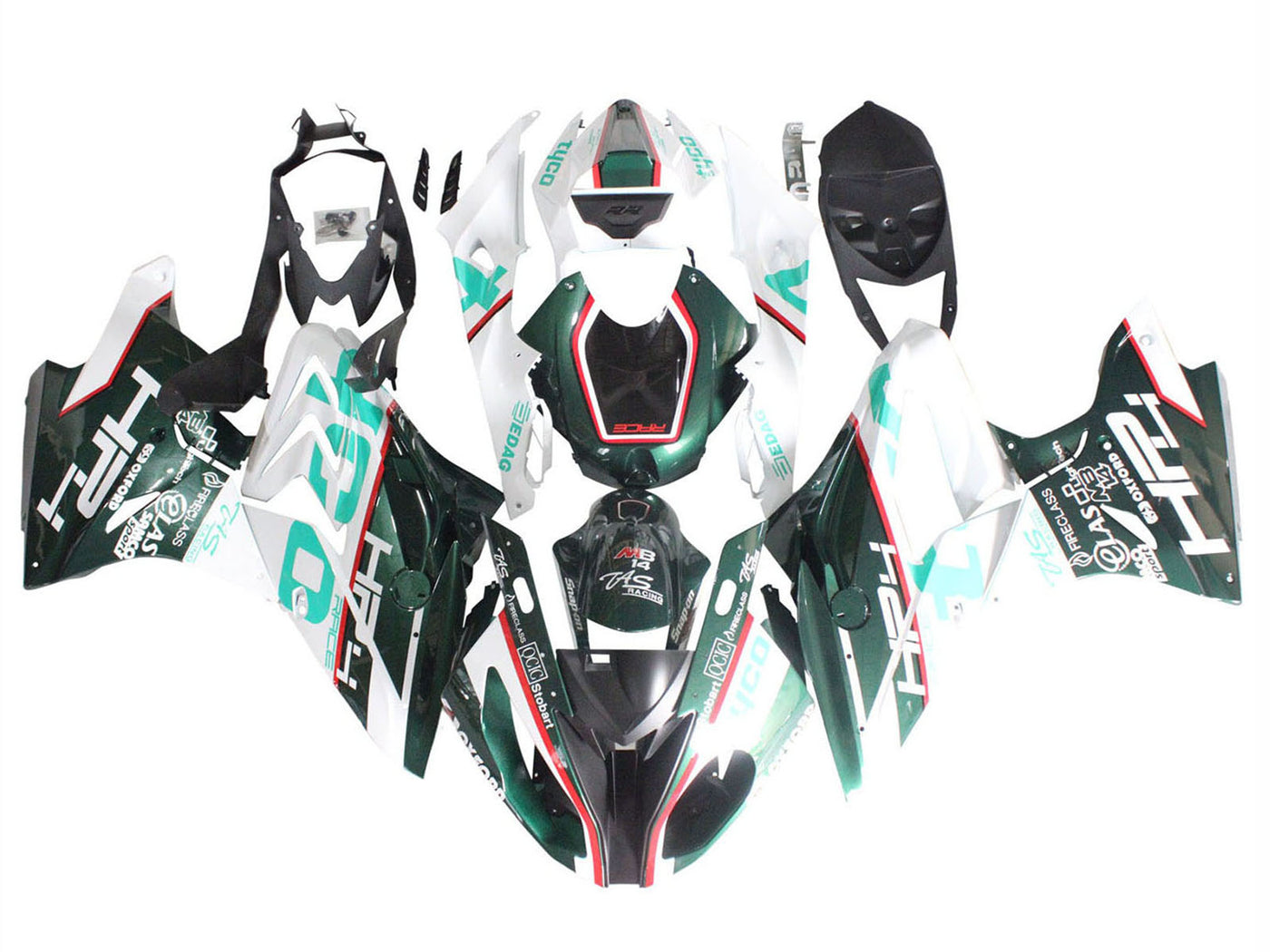 2015-2016 Dark Green White BMW S1000RR Fairing Kit