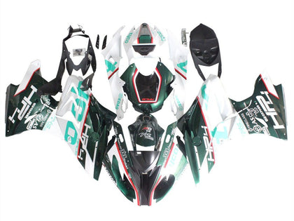 2015-2016 BMW S1000RR Dark Green White Fairing Kit