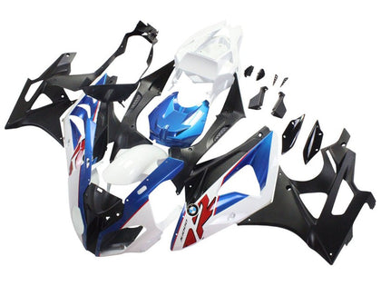 2009-2014 BMW S1000RR White Red Blue Fairing Kit