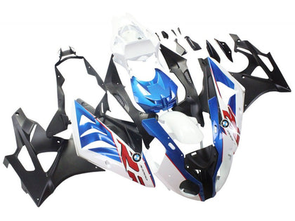 2009-2014 BMW S1000RR White Red Blue Fairing Kit