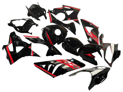 2009-2014 BMW S1000RR Black Red Fairing Kit