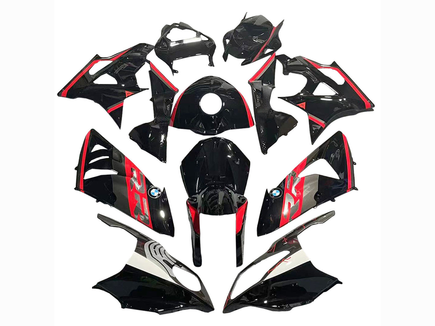 2009-2014 Black Red BMW S1000RR Fairing Kit